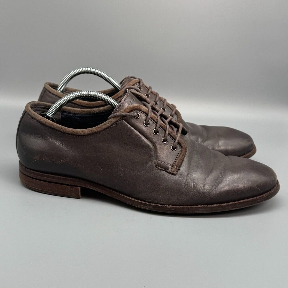 Cole Haan Warner Grand Mens 10.5 Brown Soft Leather Dress Shoes Lace Low Oxford